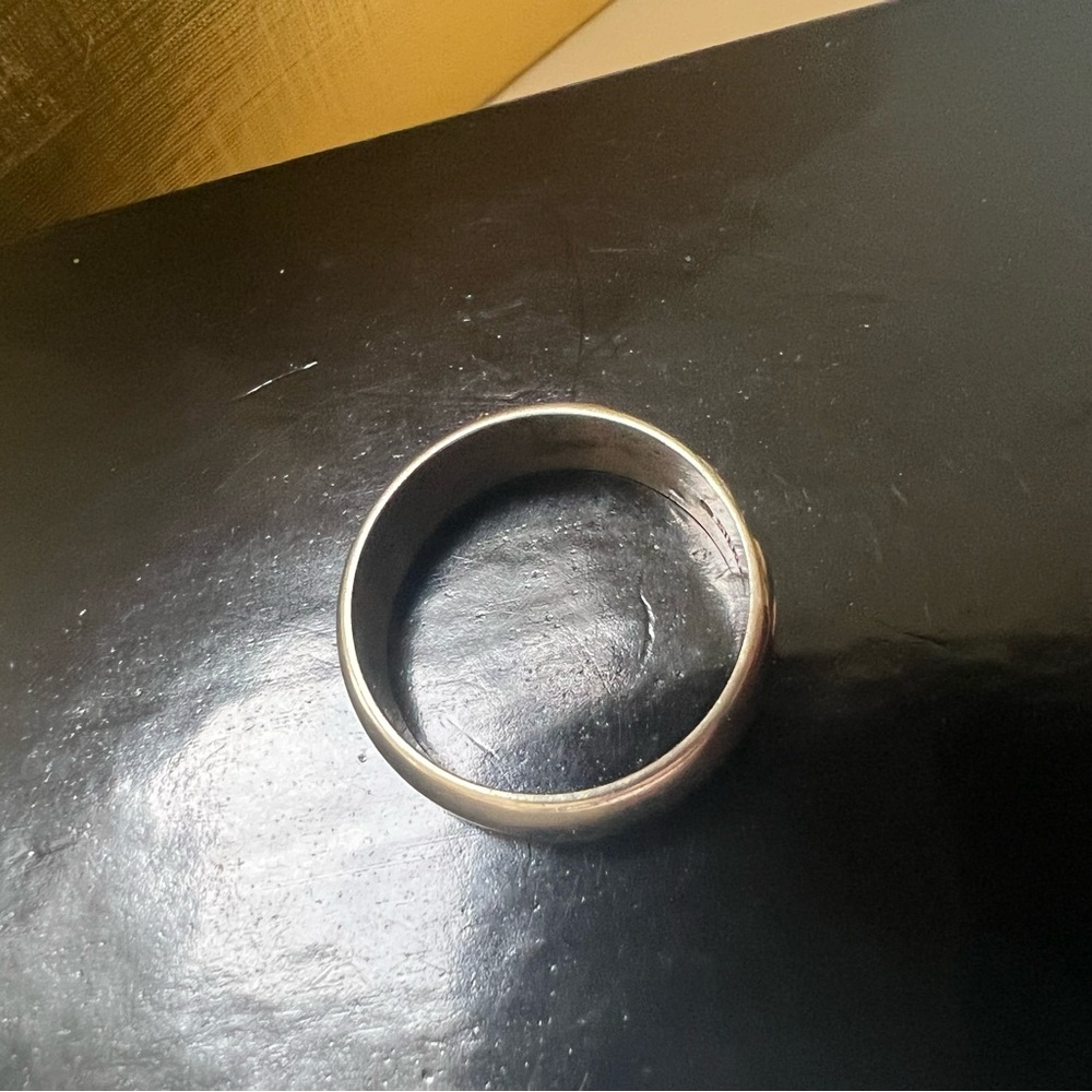 925 Silver Leaf Pattern Ring - image 2